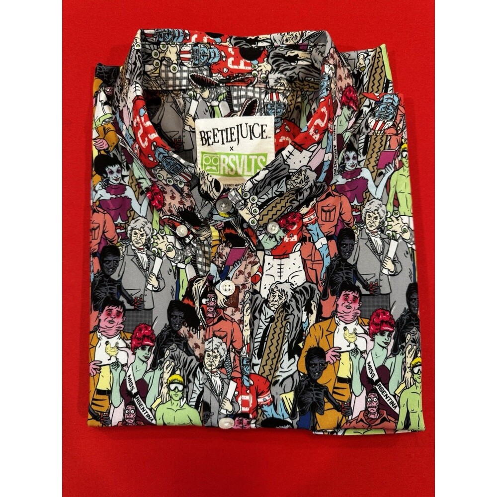 RSVLTS Beetlejuice "Netherworld Waiting Room" KUNUFLEX Shirt - Large - EUC